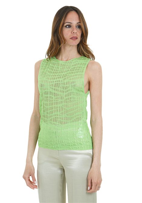 Maglia giromaniche traforata color menta ATTIC AND BARN | Maglie | TARIFA-ATKN002-AT300720